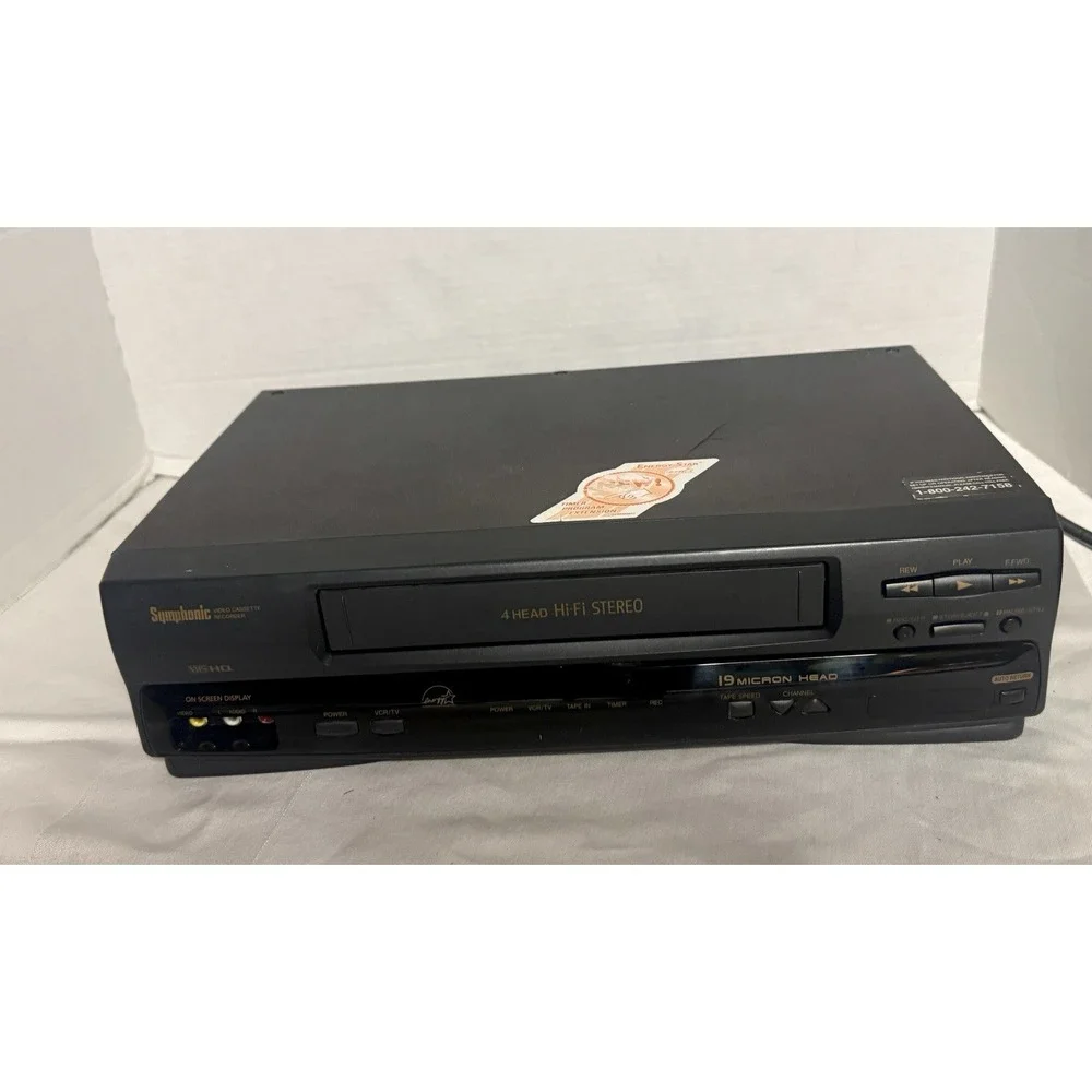 Symphonic VR-69WF VCR VHS Tested Working Video Cassette Movie Player